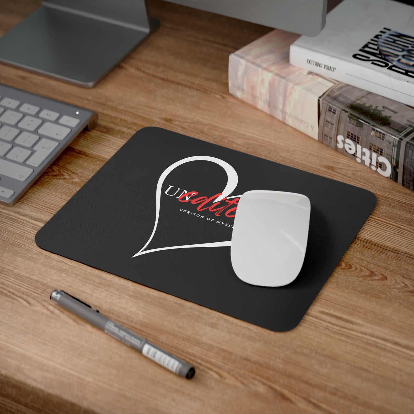 Heartfelt Desk Mouse Pad - Unedited Version of Myself, Office Decor, Gamer Gift, Personalized Mouse Pad, Motivational Desk Accessory