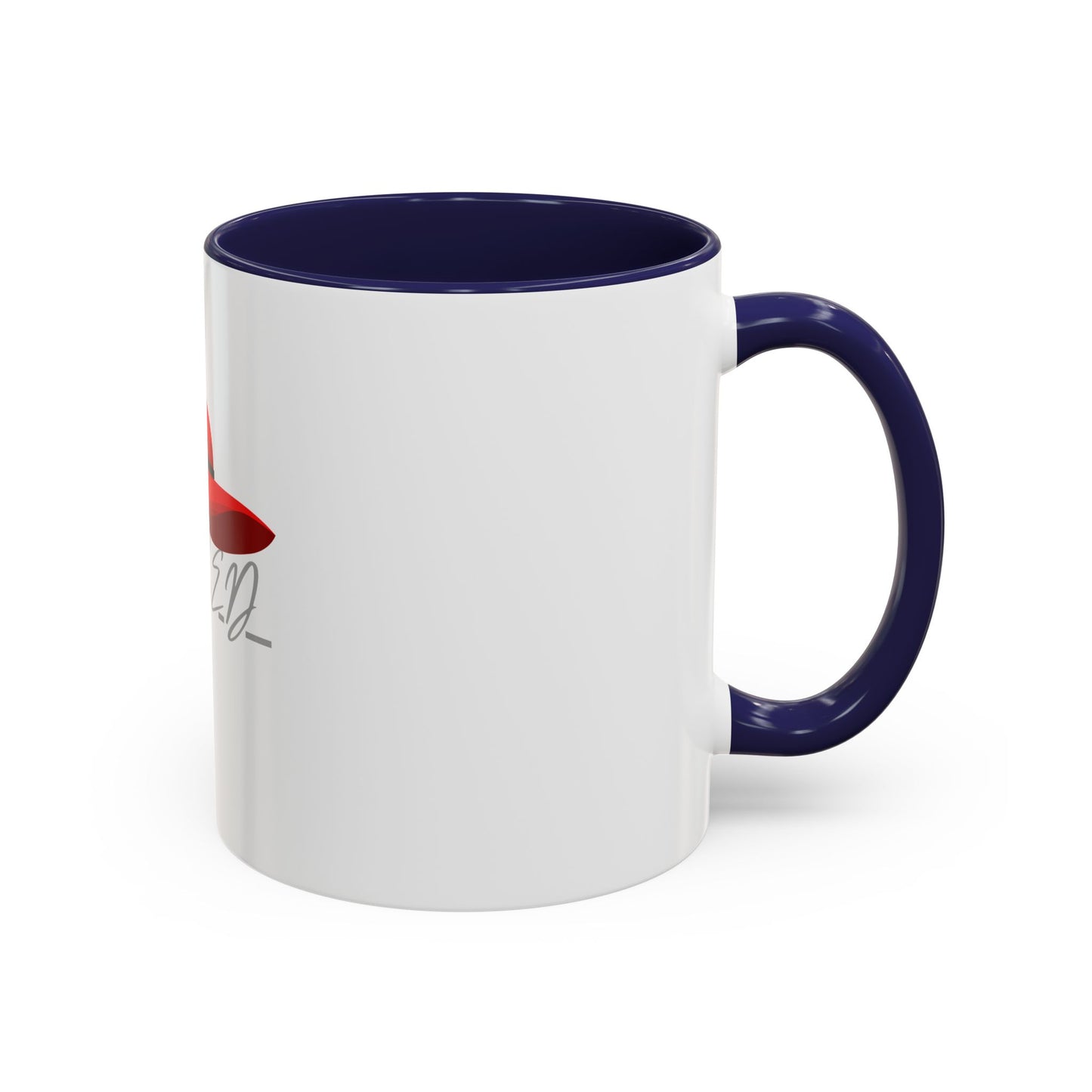 Bold Red Hat Accent Coffee Mug - Stylish Drinkware for Fashion Lovers