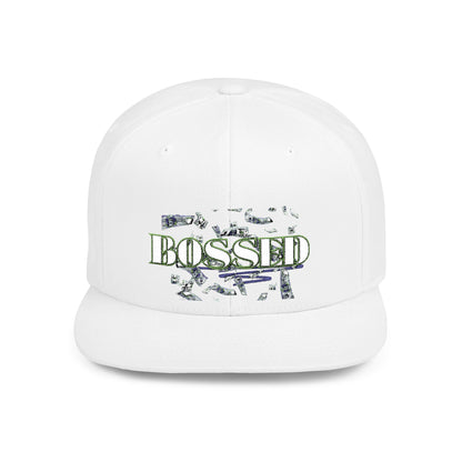 BOSSED Flat Bill Snapback Hat - Stylish Cap for Confident Individuals