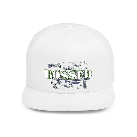 BOSSED Flat Bill Snapback Hat - Stylish Cap for Confident Individuals