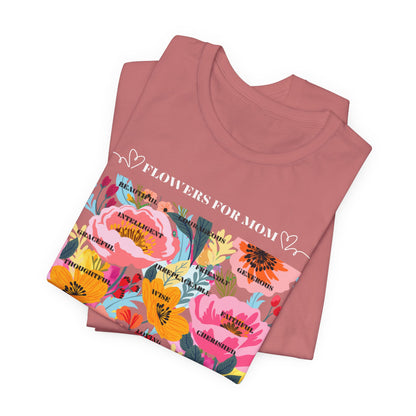Floral Motif Unisex Tee | Botanical T-Shirt, Floral Graphic Tee, Trendy Summer Shirt, Gift for Her, Casual Wear