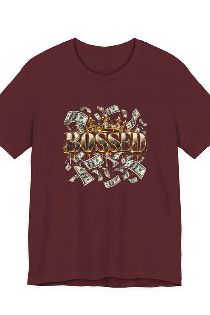 Money Shower Tee — 'Blessed' Gold Script Graphic T‑Shirt