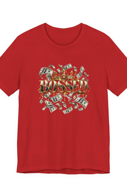 Money Shower Tee — 'Blessed' Gold Script Graphic T‑Shirt