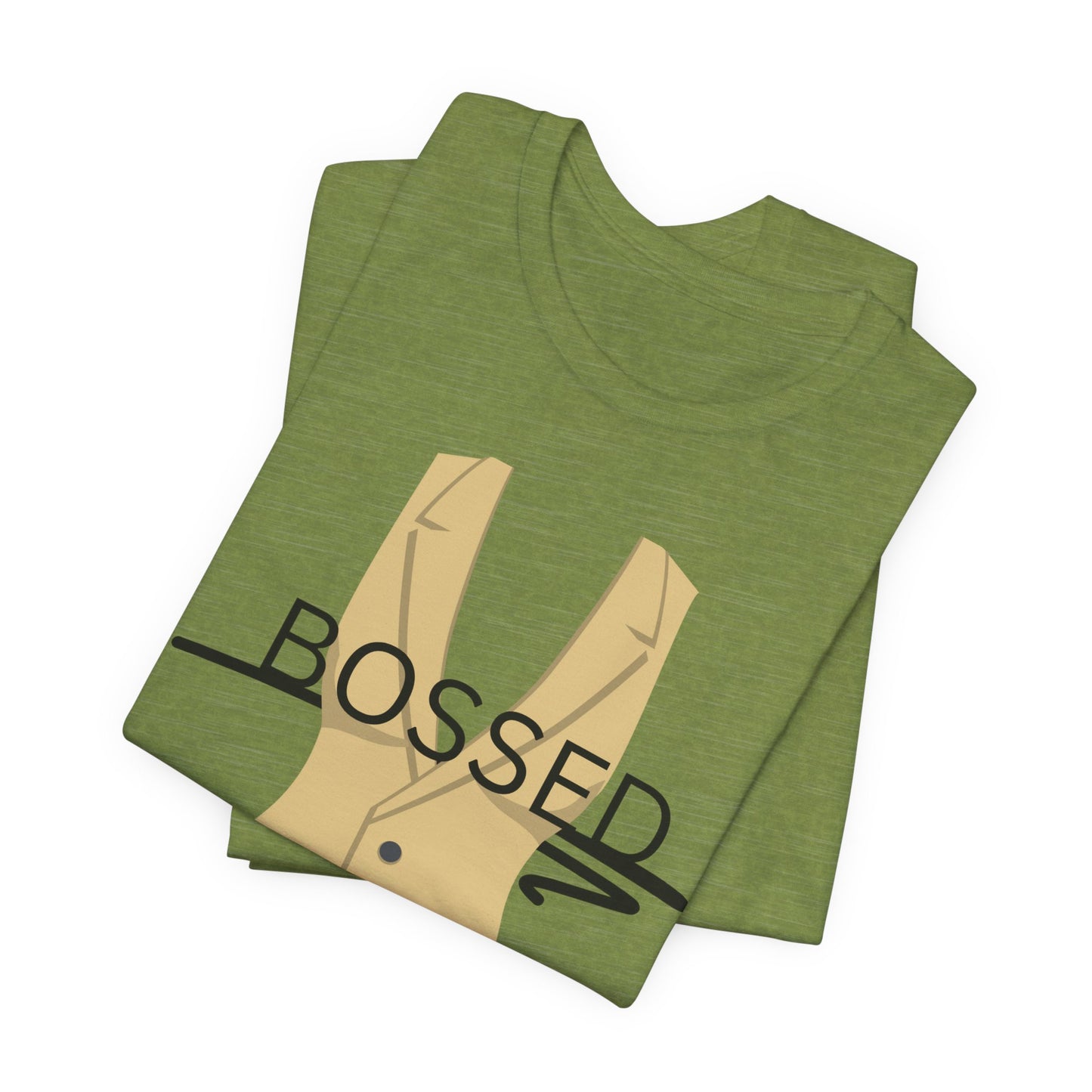 Bossed Unisex Garment-Dyed T-shirt in Black