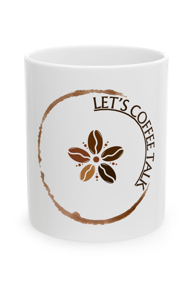 Ceramic Coffee Mug, Let's Coffee Talk Mug, Coffee Lover's Gift, Home Cafe Decor, Perfect for Friends & Family Celebrations