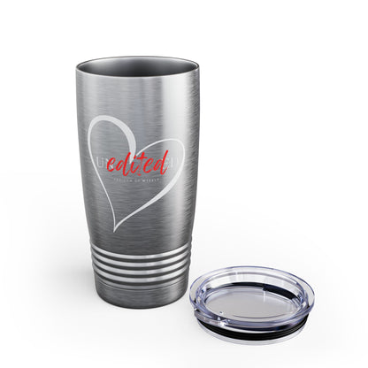 Stylish Insulated Tumbler, Heart Design, 20oz Stainless Steel Travel Mug, Perfect for Gifts, Coffee Lovers, Wedding Favors, and Everyday Use