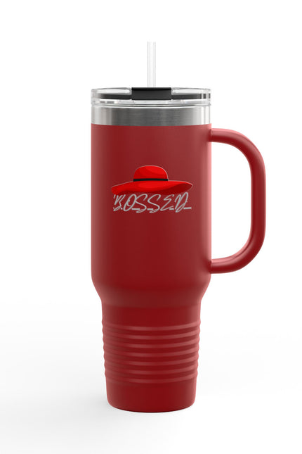 Fashionable Insulated Travel Mug - 40oz with 'BOSSED' Design