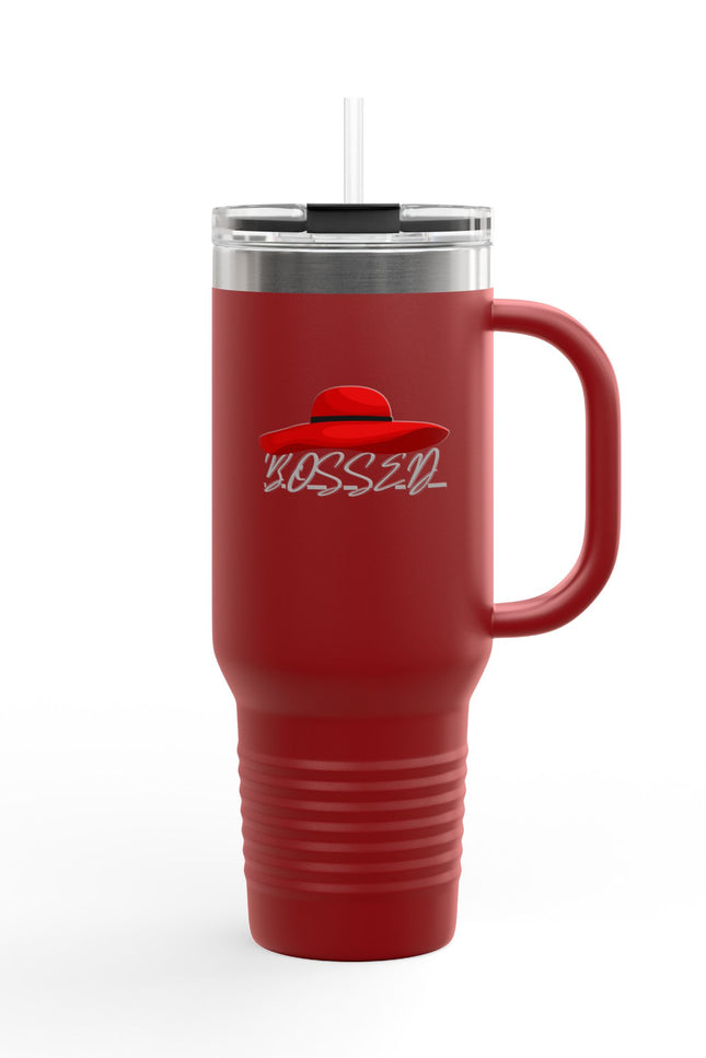 Fashionable Insulated Travel Mug - 40oz with 'BOSSED' Design