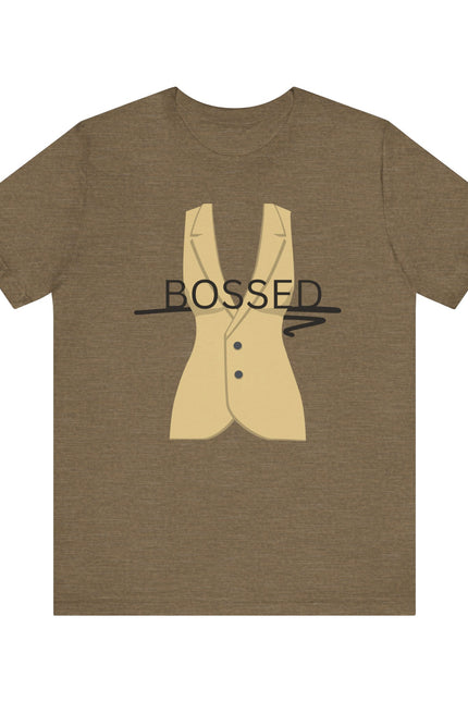 Bossed Unisex Garment-Dyed T-shirt in Black
