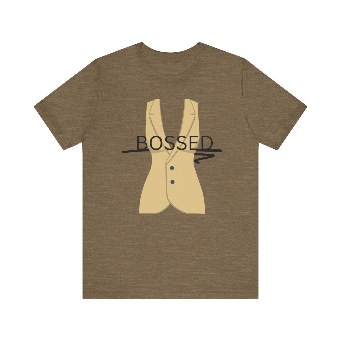 Bossed Unisex Garment-Dyed T-shirt in Black