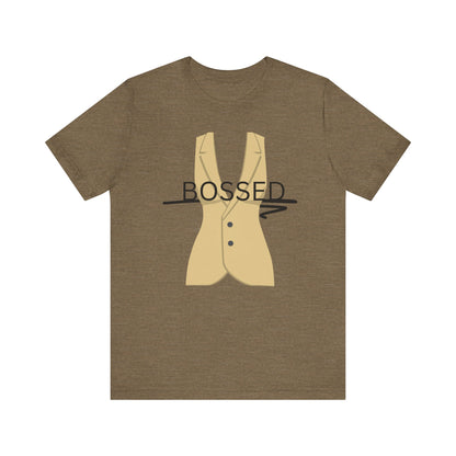 Bossed Unisex Garment-Dyed T-shirt in Black
