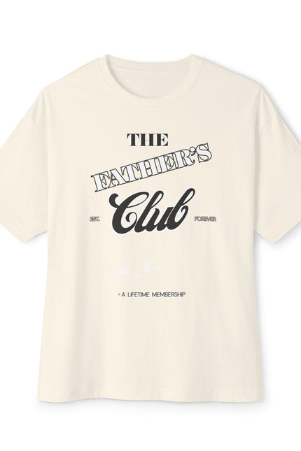 Classic Father’s Club Unisex Oversized Tee, Casual Shirt for Dads, Gift for Father's Day, Comfortable Everyday Wear, Trendy Boxy Top