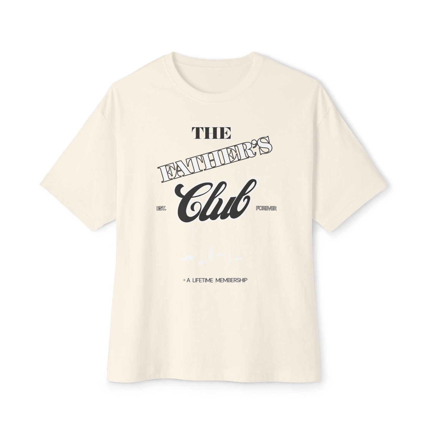 Classic Father’s Club Unisex Oversized Tee, Casual Shirt for Dads, Gift for Father's Day, Comfortable Everyday Wear, Trendy Boxy Top
