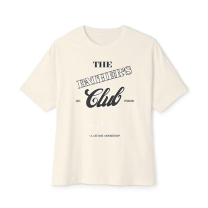 Classic Father’s Club Unisex Oversized Tee, Casual Shirt for Dads, Gift for Father's Day, Comfortable Everyday Wear, Trendy Boxy Top