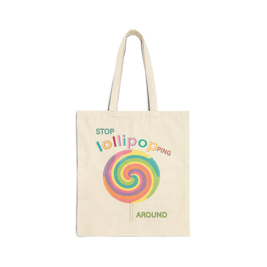 Colorful Lollipop Canvas Tote Bag - Eco-Friendly Shopping Bags, Gift for Kids, Fun Summer Accessory, Cute School Bag, Birthday Gift