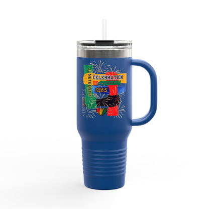 Juneteenth Celebration Insulated Travel Mug - 40oz Freedom Design