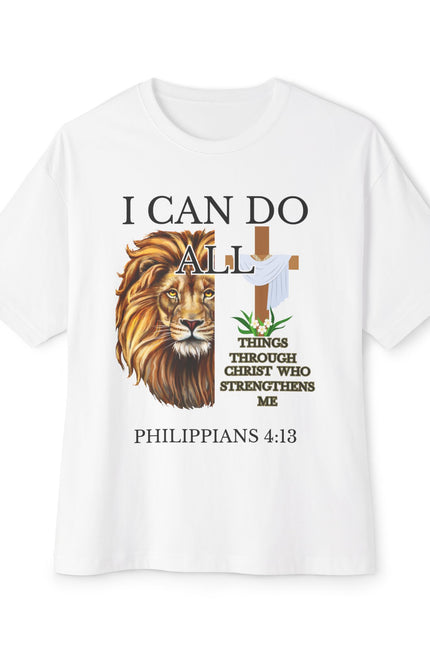 Christian Lion Tee — "I Can Do All Things" Philippians 4:13 Inspirational T‑Shirt