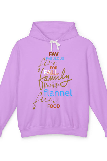 Fall Family Flannel Hoodie — "Fav Things" Cozy Autumn Sweatshirt