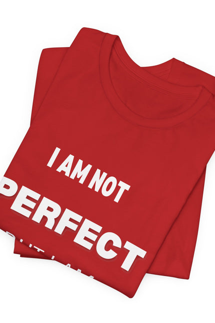 Graphic Tee Unisex Jersey Short Sleeve Tee - NOT PERFECT BUT PRESENT Design