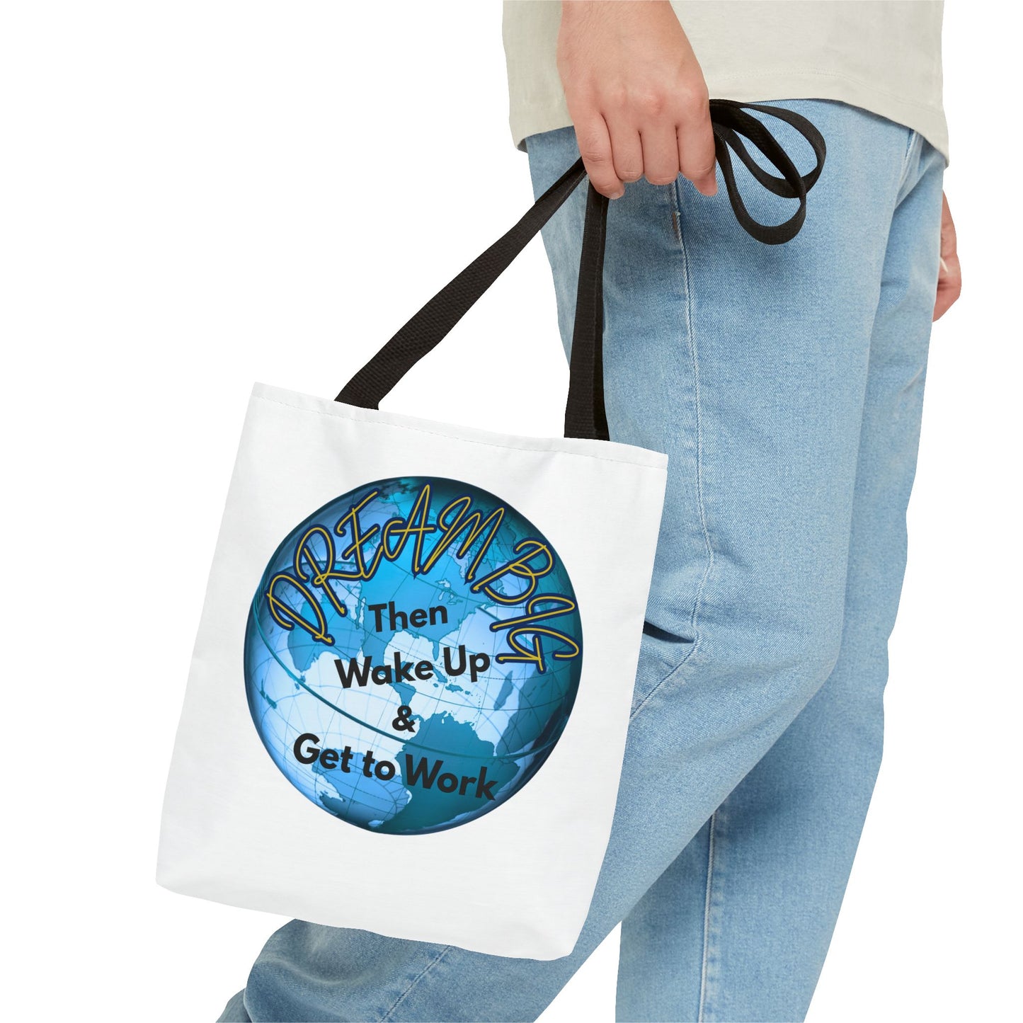 Dream Big Tote Bag - Motivational Earth Design for Daily Inspiration