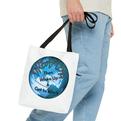 Dream Big Tote Bag - Motivational Earth Design for Daily Inspiration