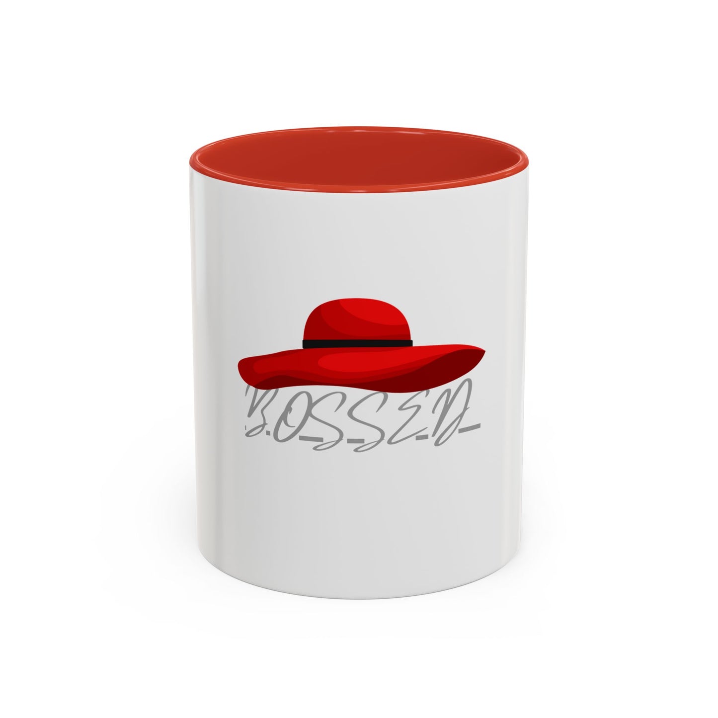 Bold Red Hat Accent Coffee Mug - Stylish Drinkware for Fashion Lovers