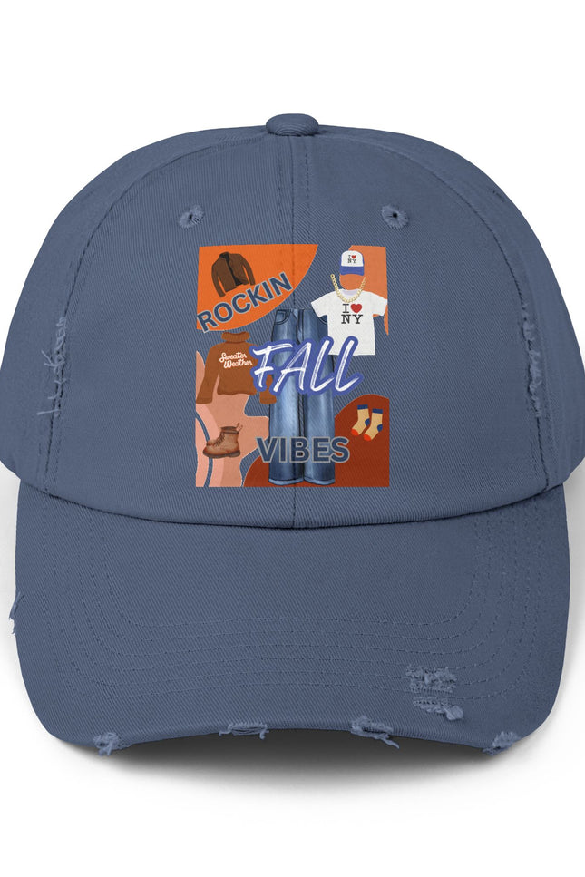 Fall Cap - Unisex Distressed Cap