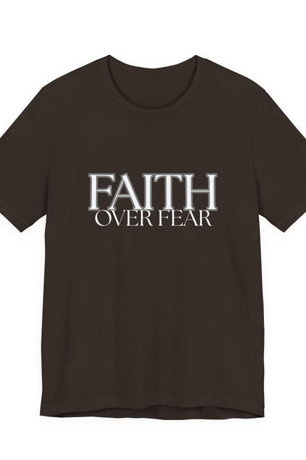 Faith Minimalist T-Shirt — Script Block Typography Christian Tee