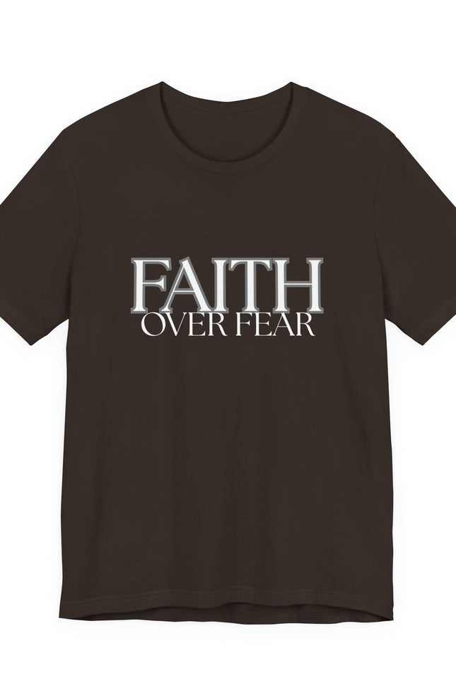 Faith Minimalist T-Shirt — Script Block Typography Christian Tee