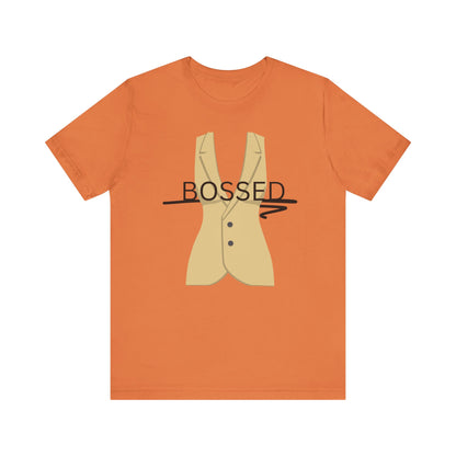 Bossed Unisex Garment-Dyed T-shirt in Black