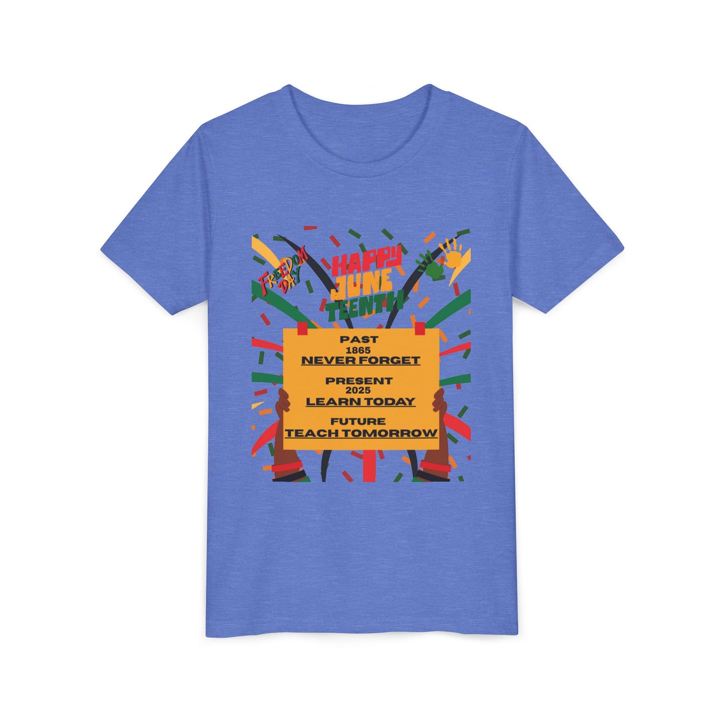 Youth Short Sleeve Tee - Happy Juneteenth Celebration Shirt for Kids