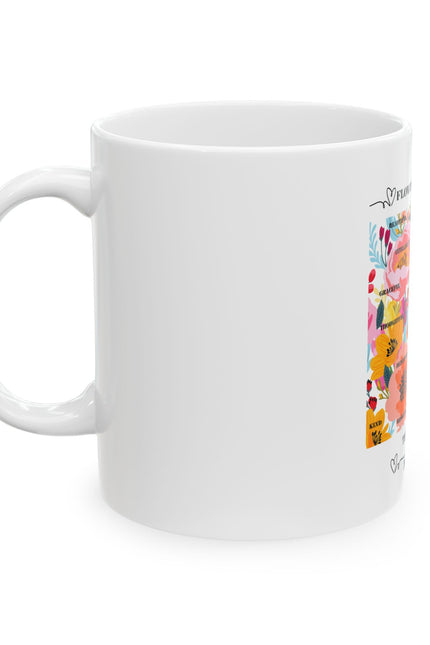 Floral Ceramic Coffee Mug for Mom - The Smell is Amazing - 11oz & 15oz
