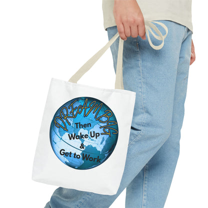 Dream Big Tote Bag - Motivational Earth Design for Daily Inspiration