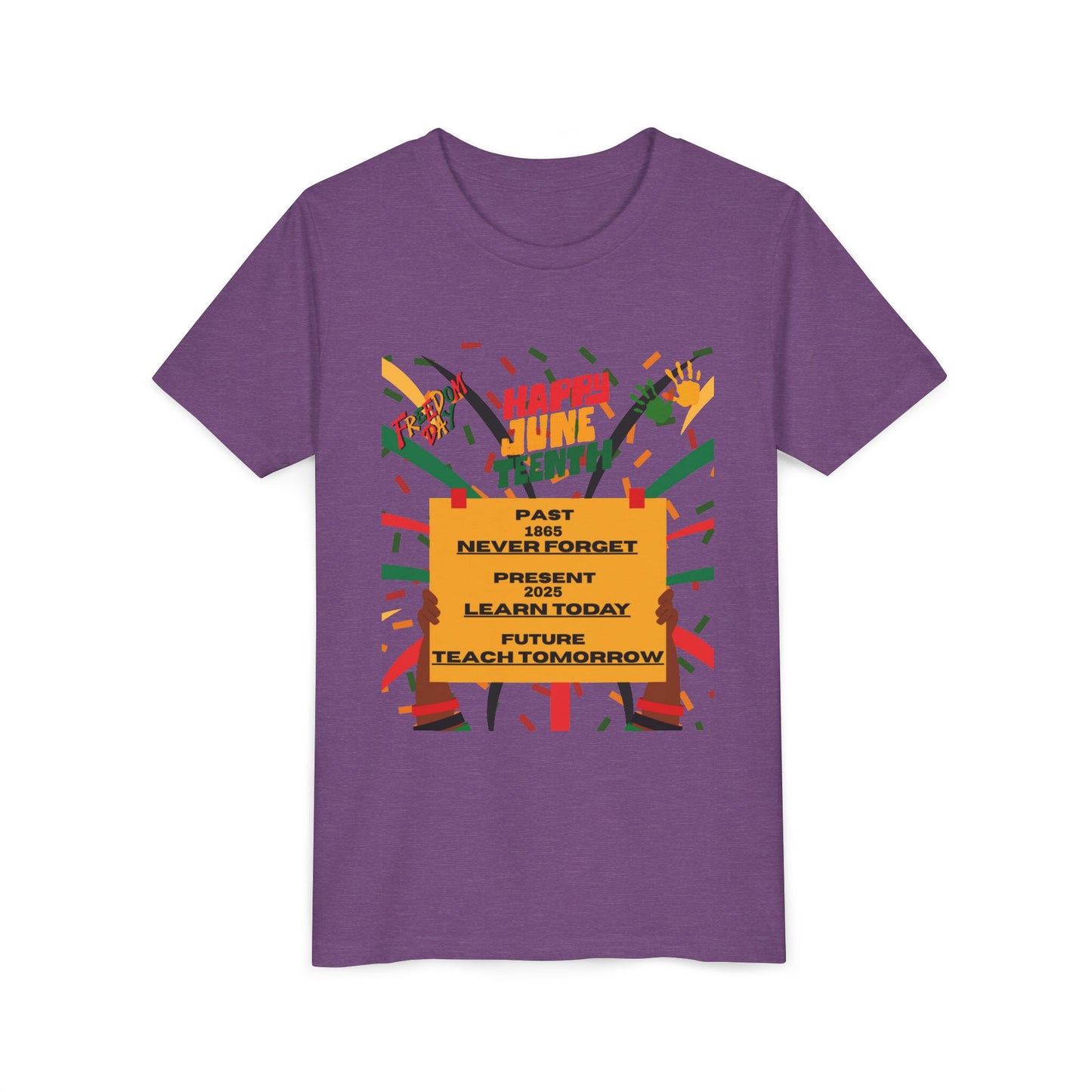 Youth Short Sleeve Tee - Happy Juneteenth Celebration Shirt for Kids