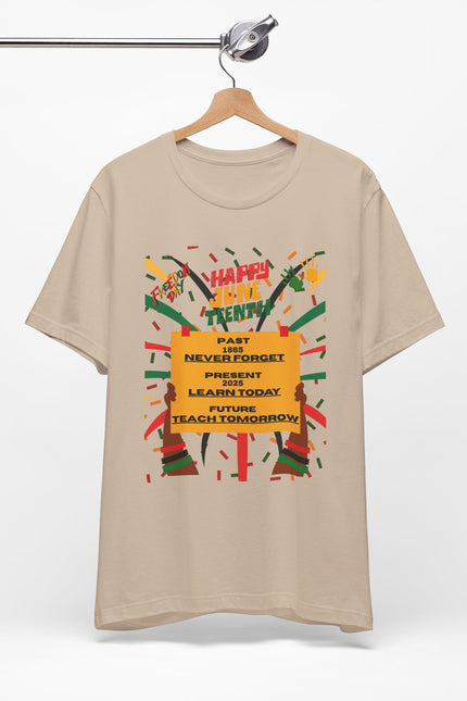 Happy Juneteenth Unisex Garment-Dyed T-Shirt - Celebrate Freedom and Heritage