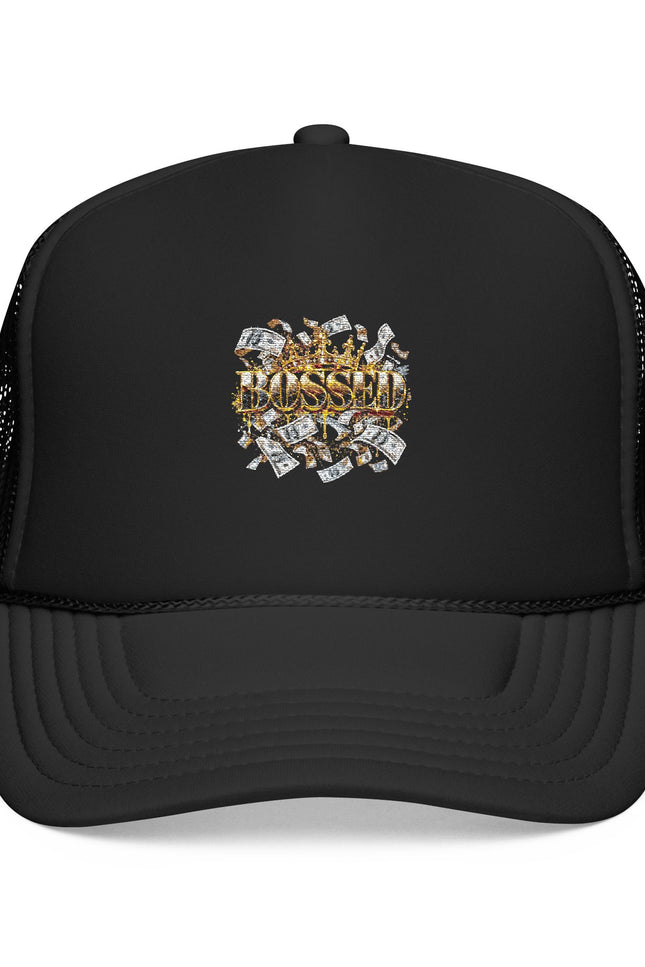 Trucker Hat — Gold Diamond Grill Graphic Foam Mesh Cap