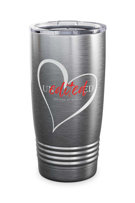 Stylish Insulated Tumbler, Heart Design, 20oz Stainless Steel Travel Mug, Perfect for Gifts, Coffee Lovers, Wedding Favors, and Everyday Use