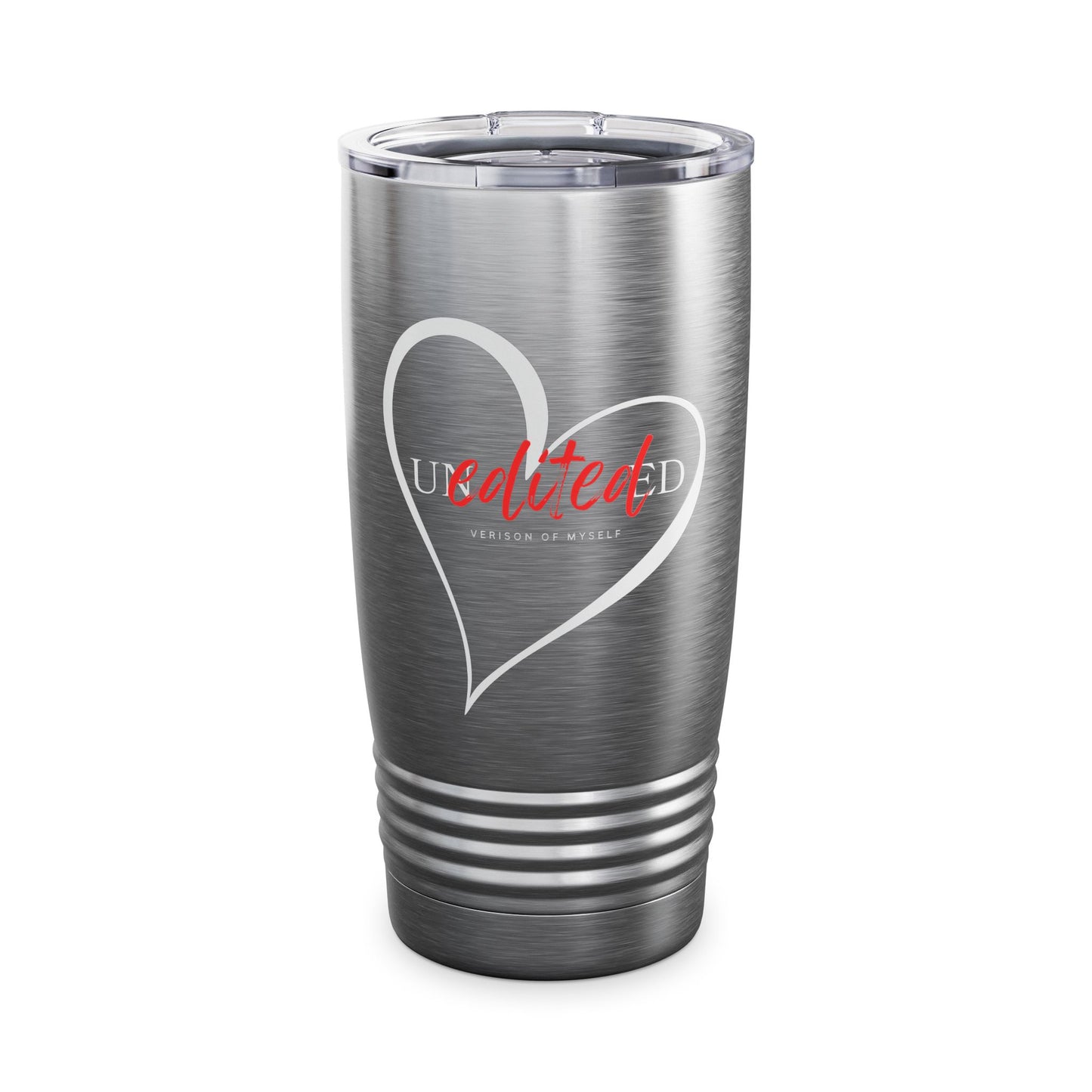 Stylish Insulated Tumbler, Heart Design, 20oz Stainless Steel Travel Mug, Perfect for Gifts, Coffee Lovers, Wedding Favors, and Everyday Use