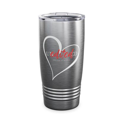 Stylish Insulated Tumbler, Heart Design, 20oz Stainless Steel Travel Mug, Perfect for Gifts, Coffee Lovers, Wedding Favors, and Everyday Use
