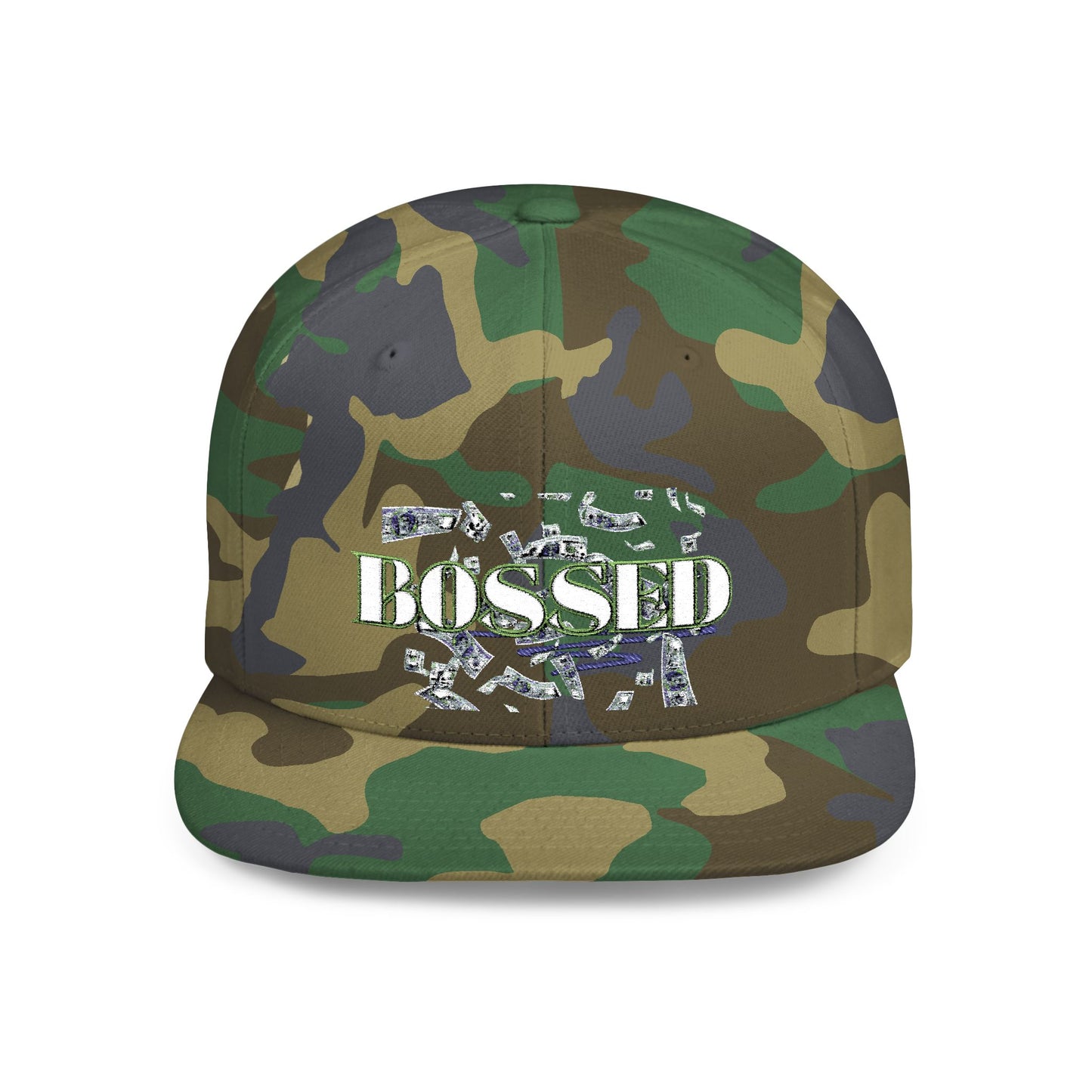 BOSSED Flat Bill Snapback Hat - Stylish Cap for Confident Individuals