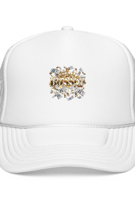 Trucker Hat — Gold Diamond Grill Graphic Foam Mesh Cap