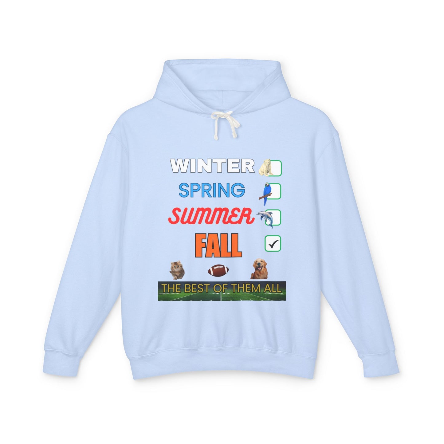 Fall Hoodies - Unisex Lightweight Hooded Sweatshirt