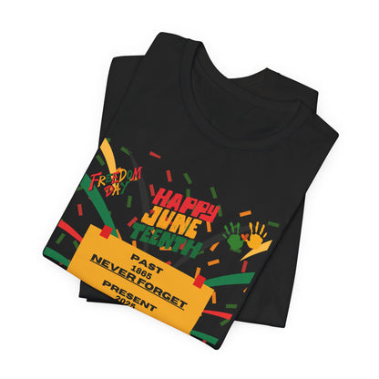 Happy Juneteenth Unisex Garment-Dyed T-Shirt - Celebrate Freedom and Heritage