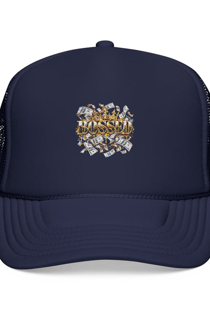 Trucker Hat — Gold Diamond Grill Graphic Foam Mesh Cap