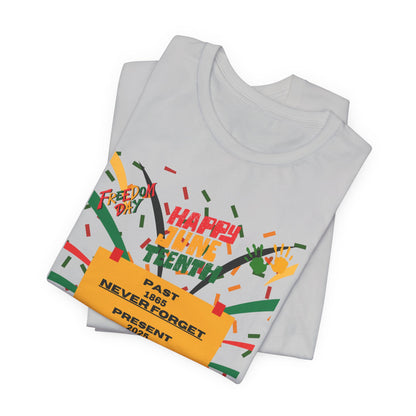 Happy Juneteenth Unisex Garment-Dyed T-Shirt - Celebrate Freedom and Heritage
