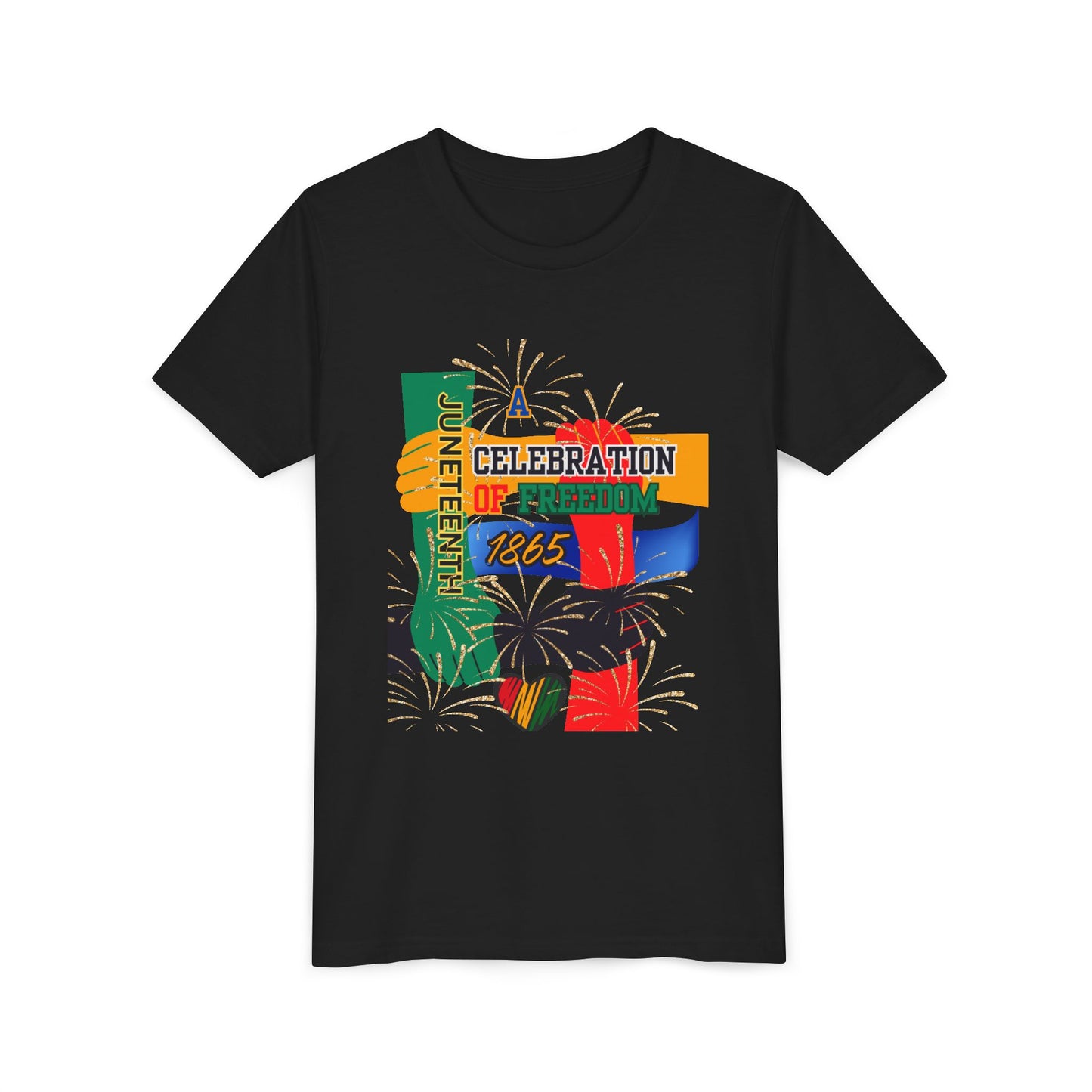 Juneteenth Celebration Youth Tee, Freedom T-Shirt, Kids Short Sleeve Shirt, African American History Top, Black Pride Clothing, [...]