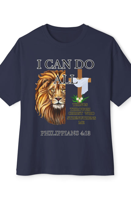 Christian Lion Tee — "I Can Do All Things" Philippians 4:13 Inspirational T‑Shirt