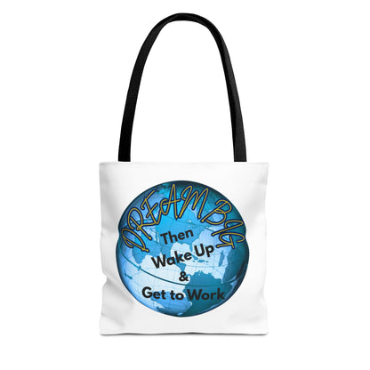 Dream Big Tote Bag - Motivational Earth Design for Daily Inspiration