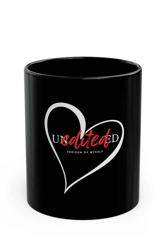 Black Mug with "Undedited" Heart Design - Inspirational Coffee Cup, Gift for Self-Love, Motivational Mug, Unique Home Decor, Ideal for [...]