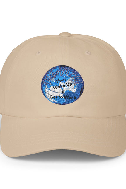 Inspirational Classic Dad Cap - 'Wake Up, Get to Work'